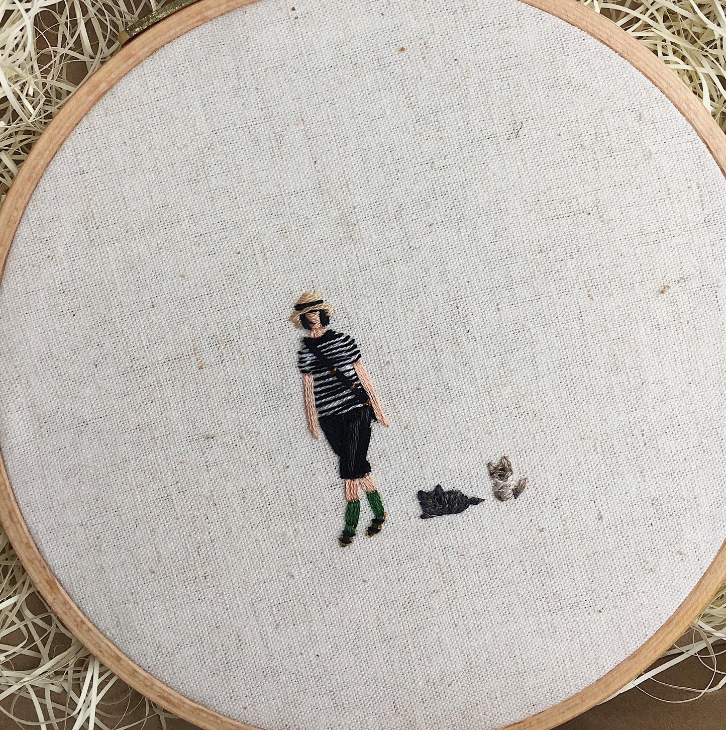 Custom Made Embroidery Portrait