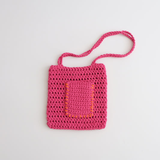 Tiff Crochet Bag Pink