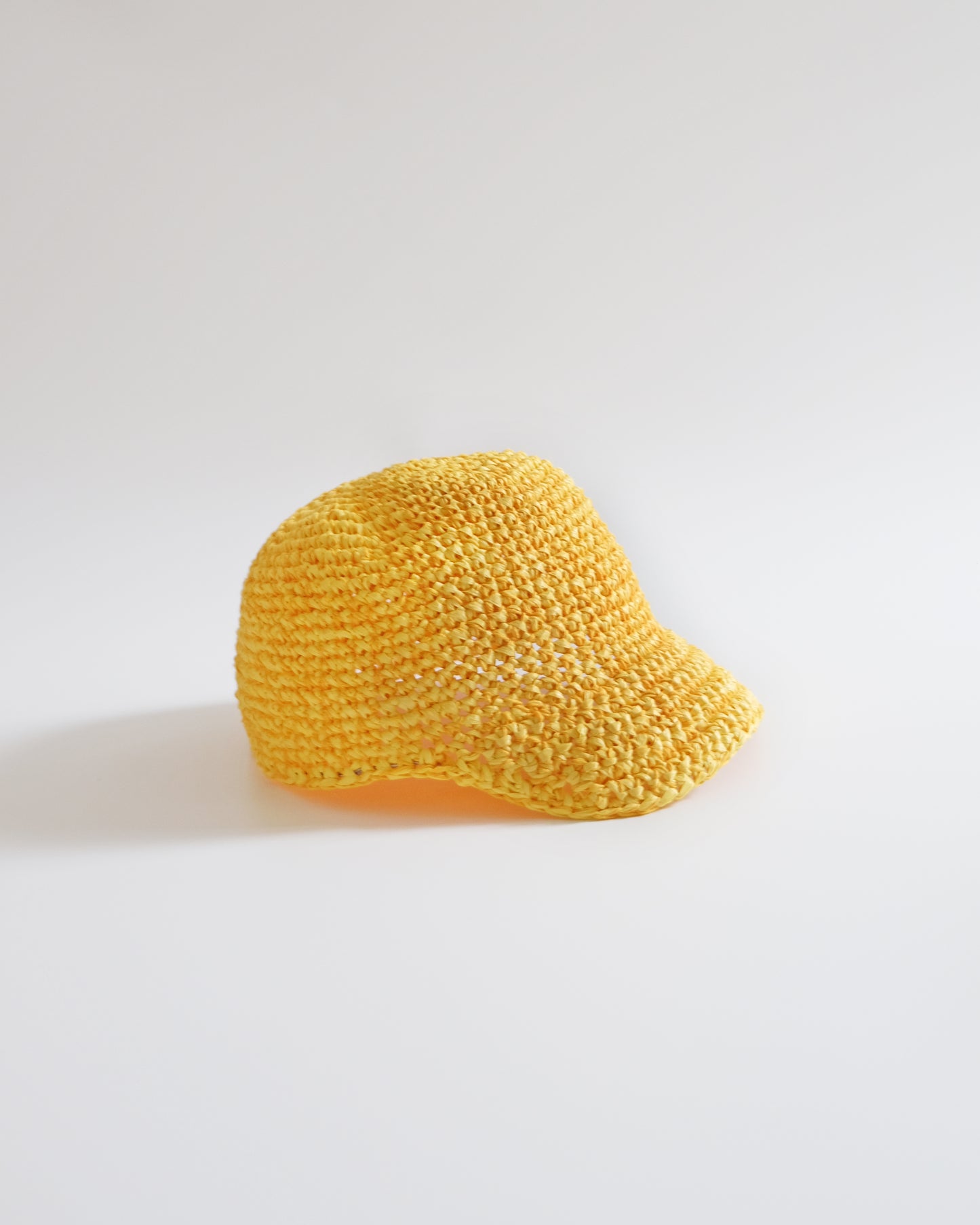 Crochet Baseball Cap Yellow