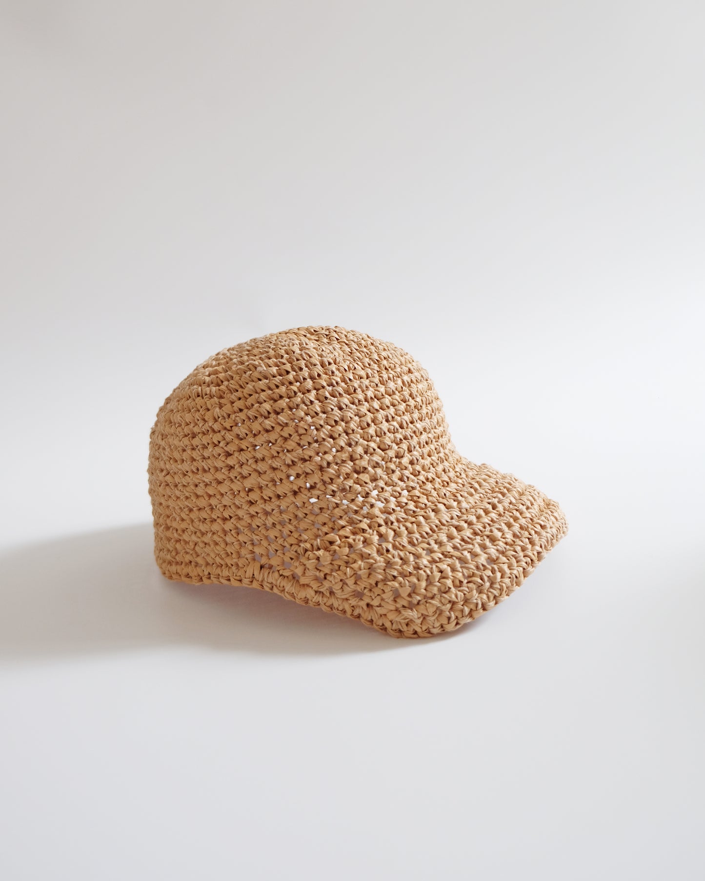 Crochet Baseball Cap Beige