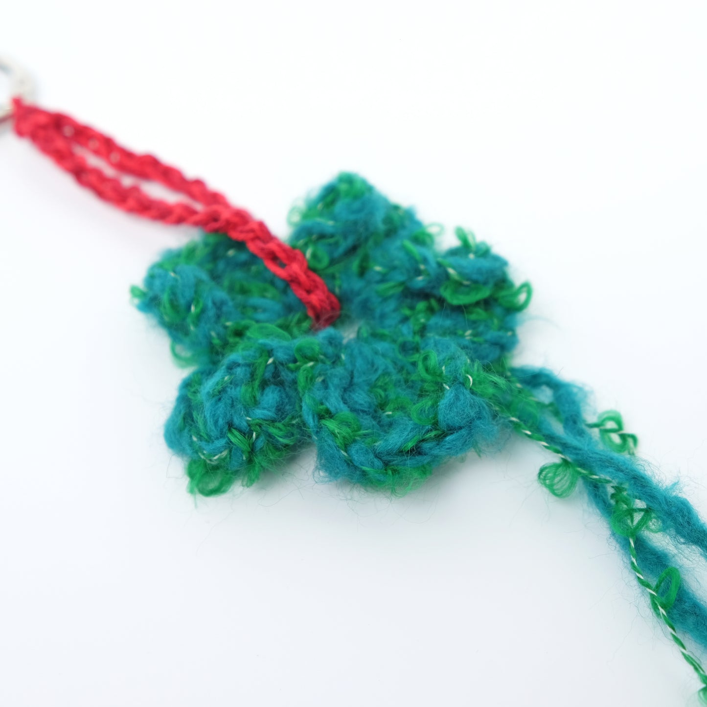 Mixed Blossom Keychain in green