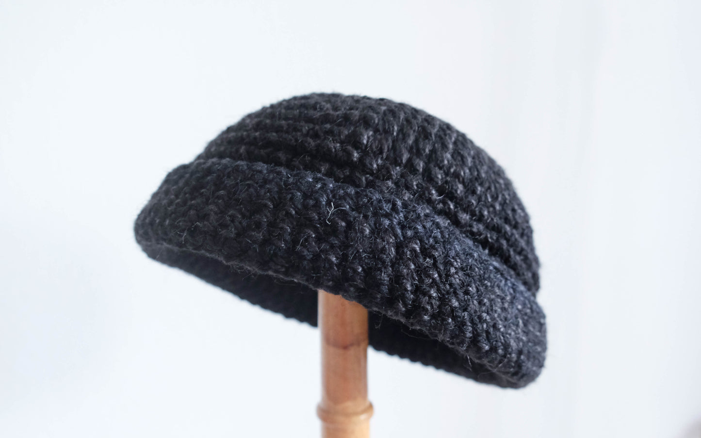 Crochet Sailor Hat/Black