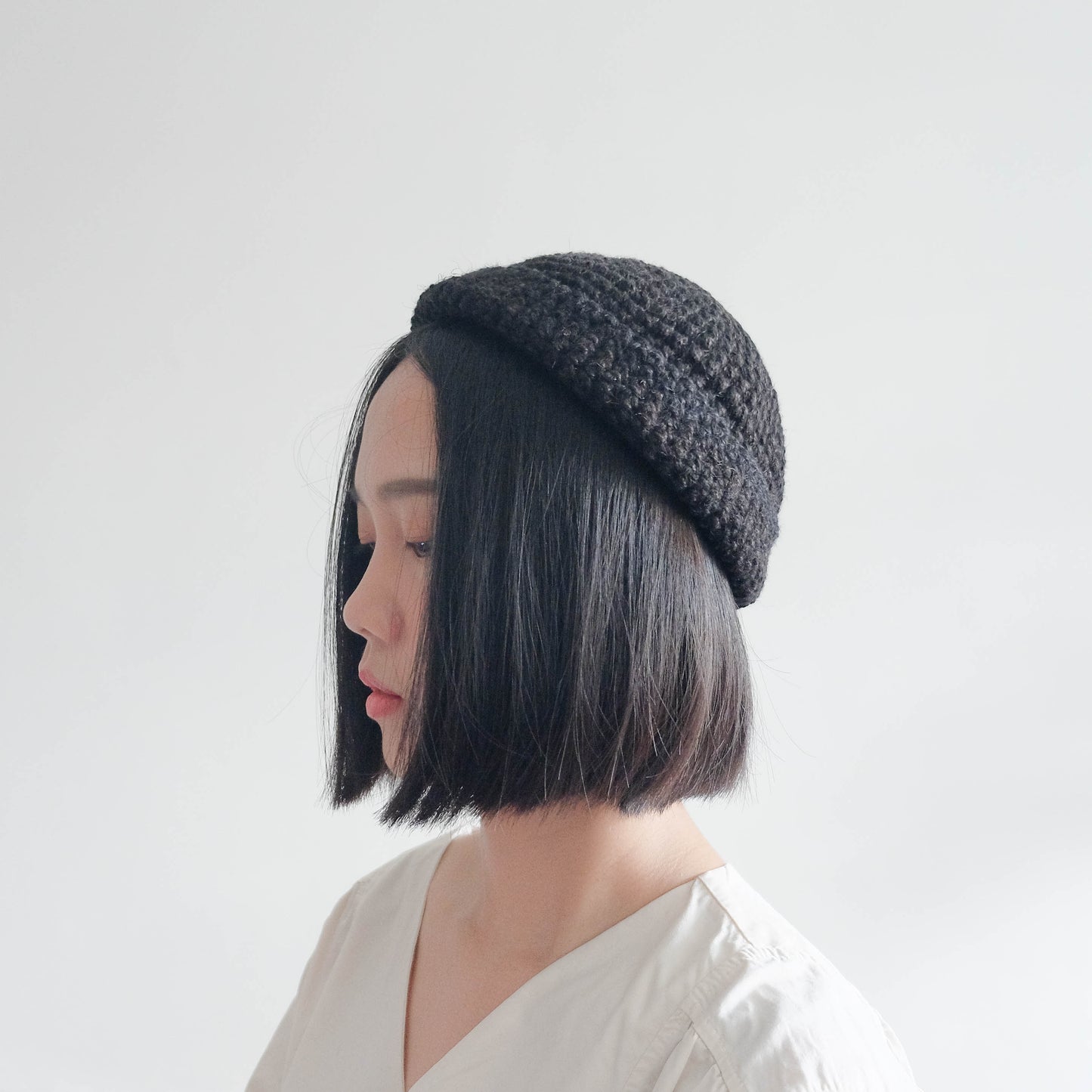 Crochet Sailor Hat/Black