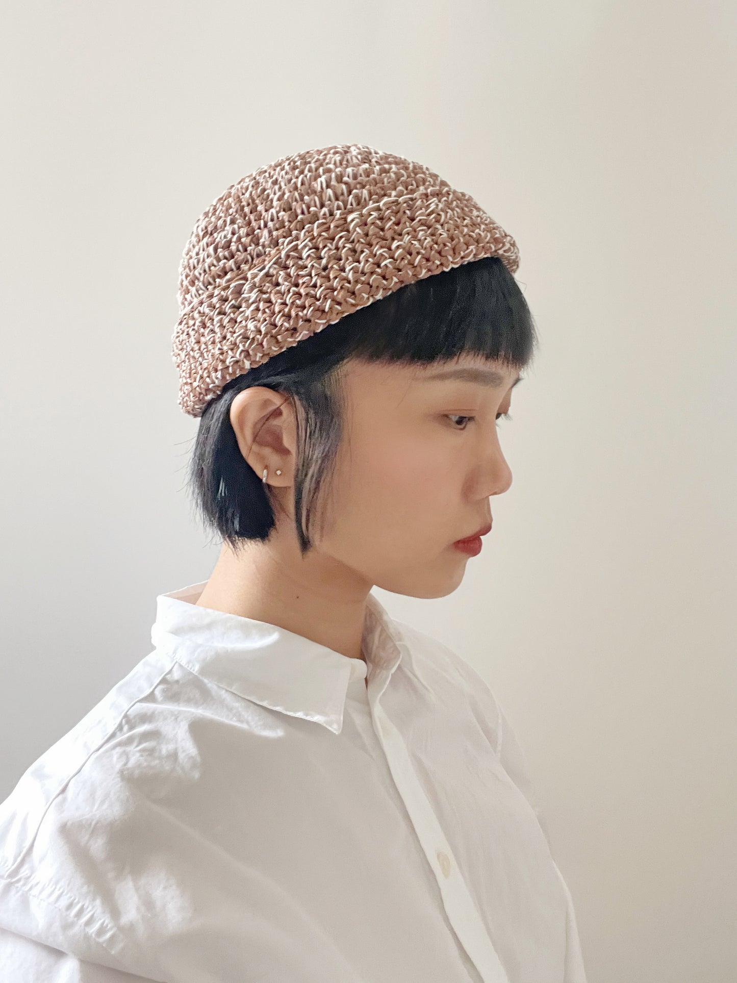 Crochet Sailor Vita Hat Brown