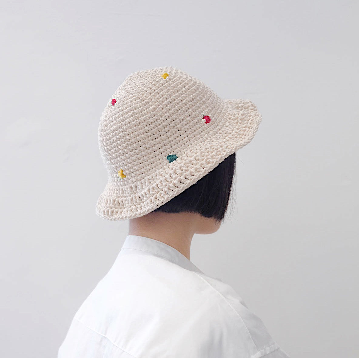 Crochet Rainbow Lovi hat