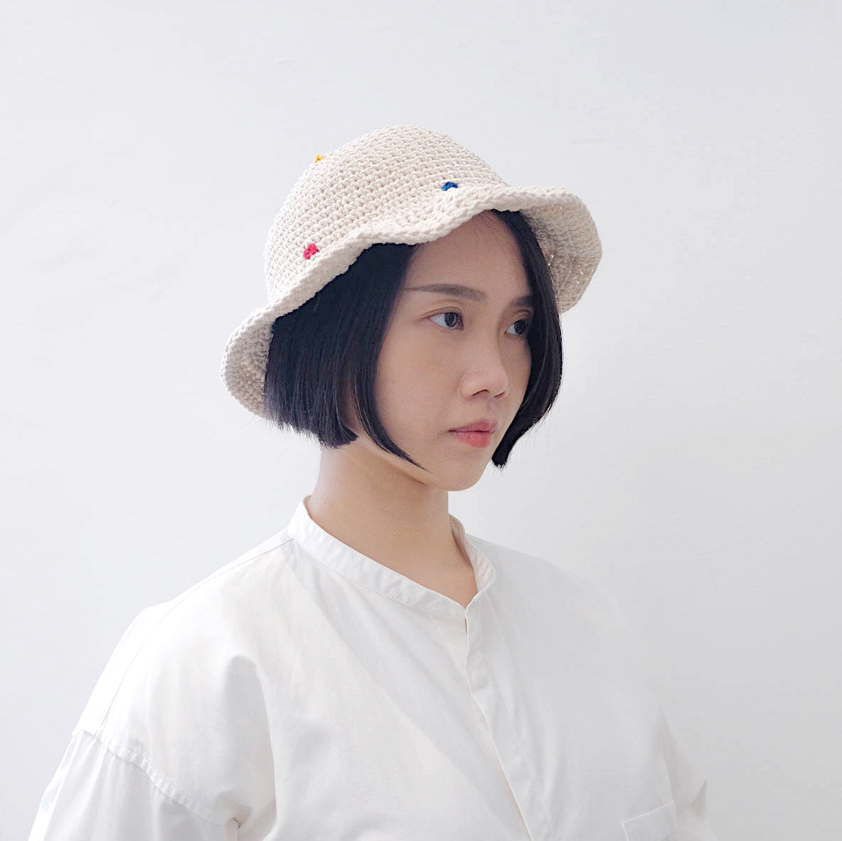 Crochet Rainbow Lovi hat