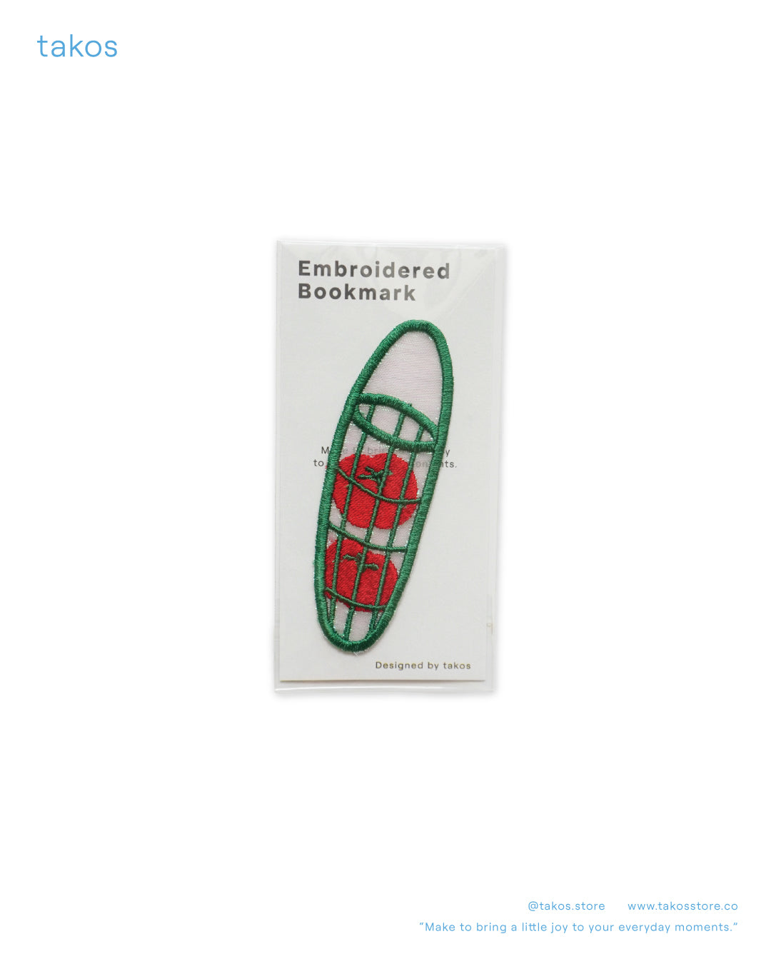 Embroidery Bookmark - Fruit Collection Tomato