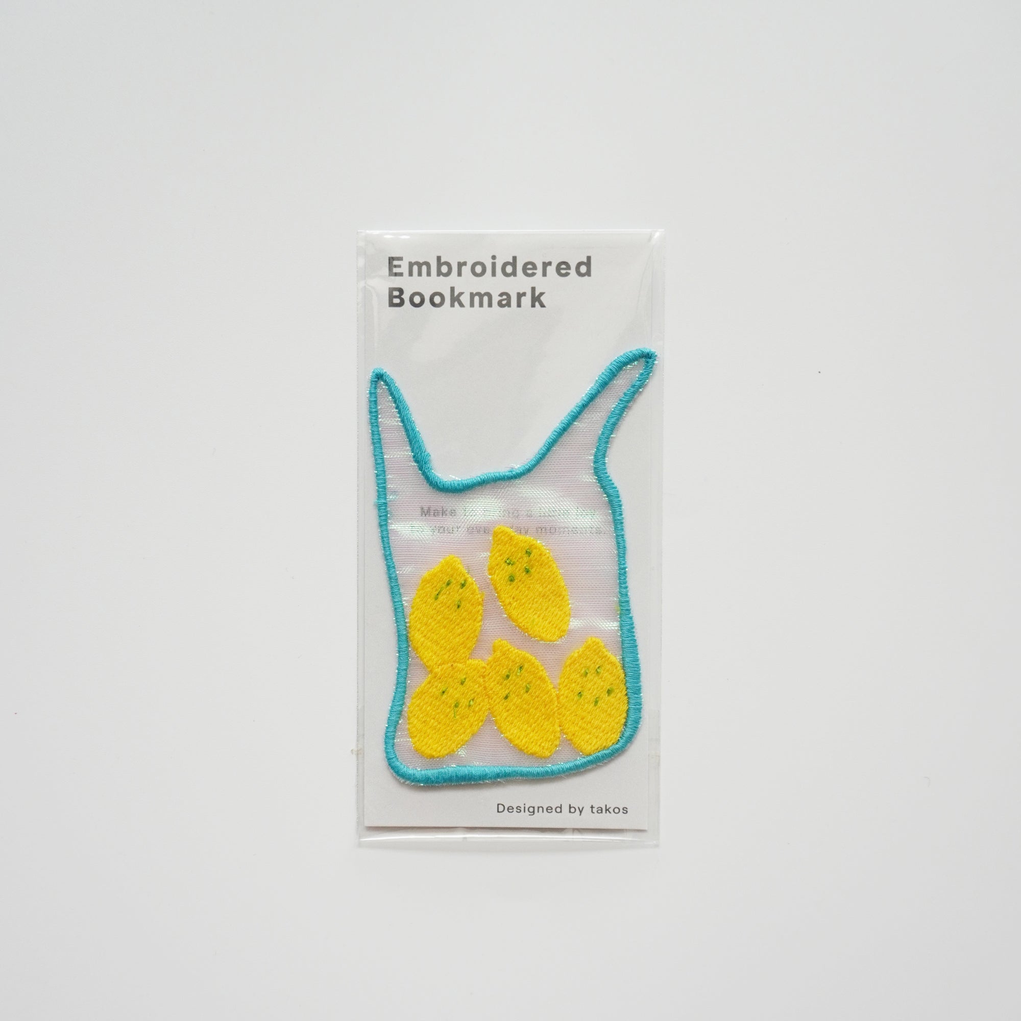Embroidery Bookmark - Lemon