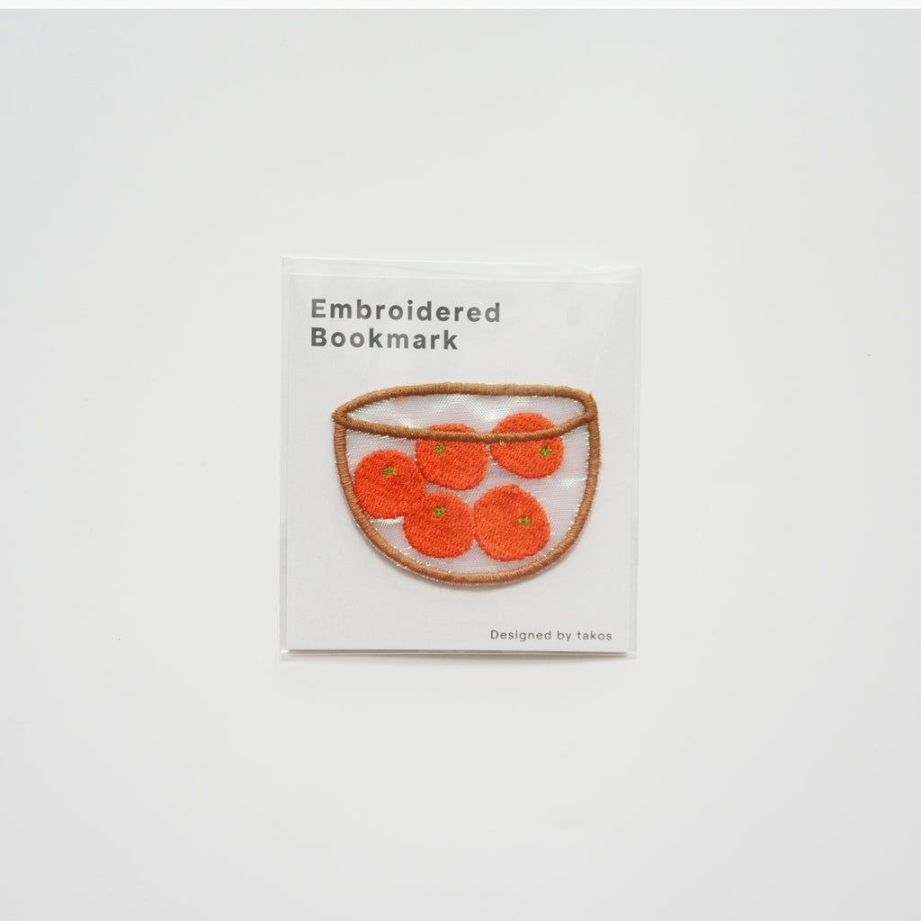 Embroidery Bookmark - Orange