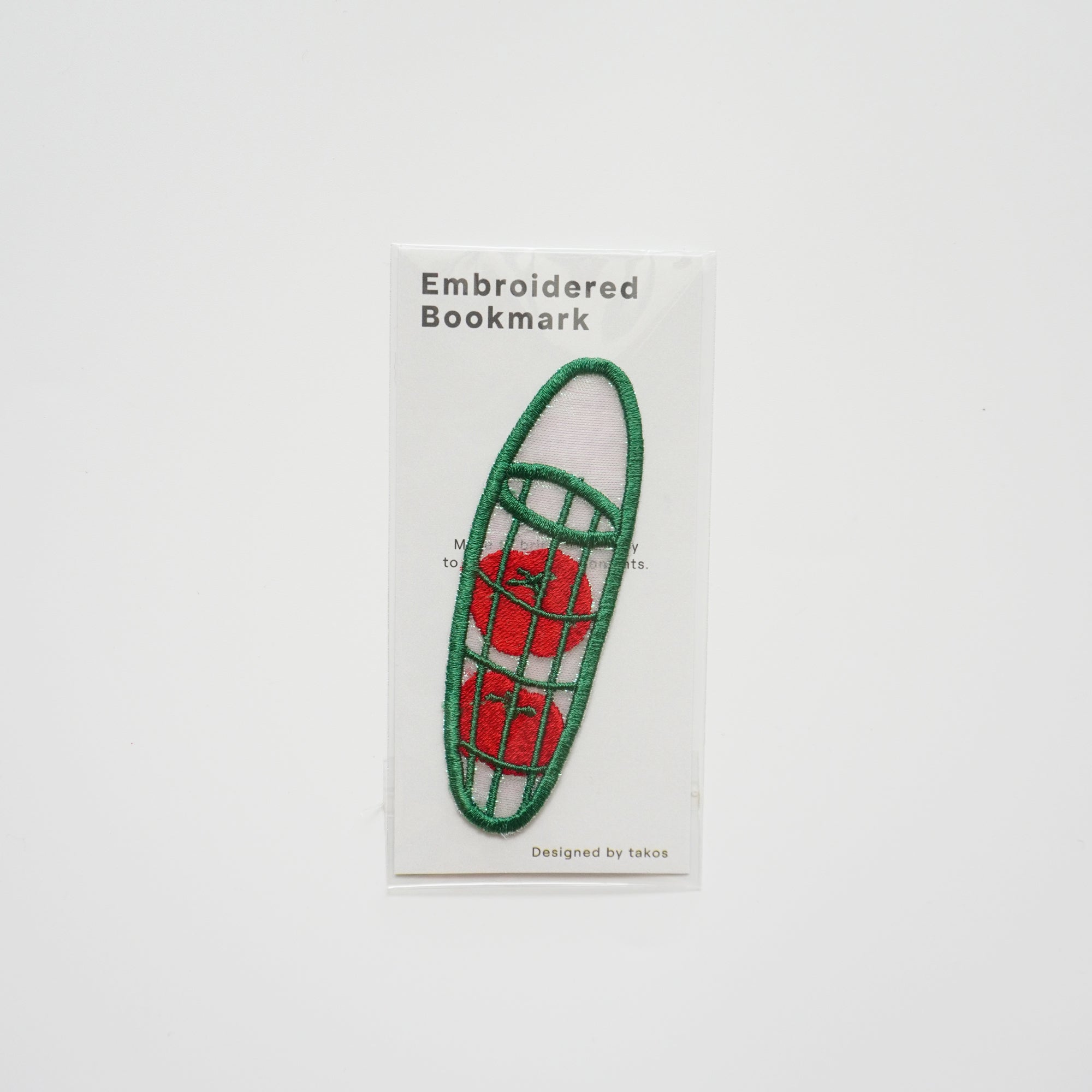 Embroidery Bookmark - Tomato