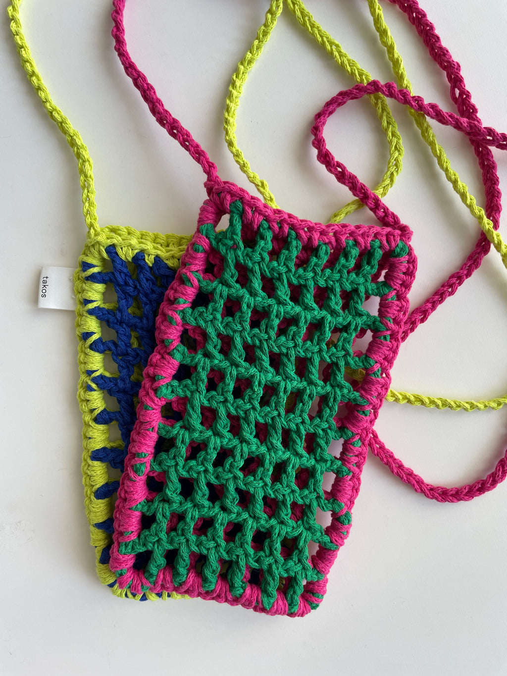 Sling Phone Pouch - Pink Green