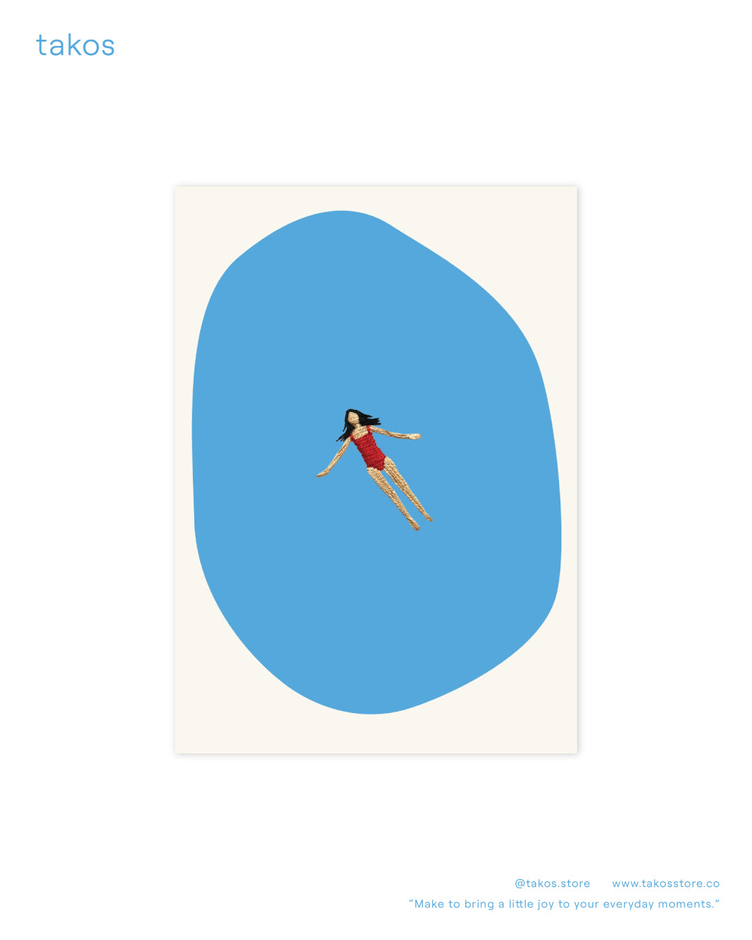 Embroidered Art Print Postcard 03
