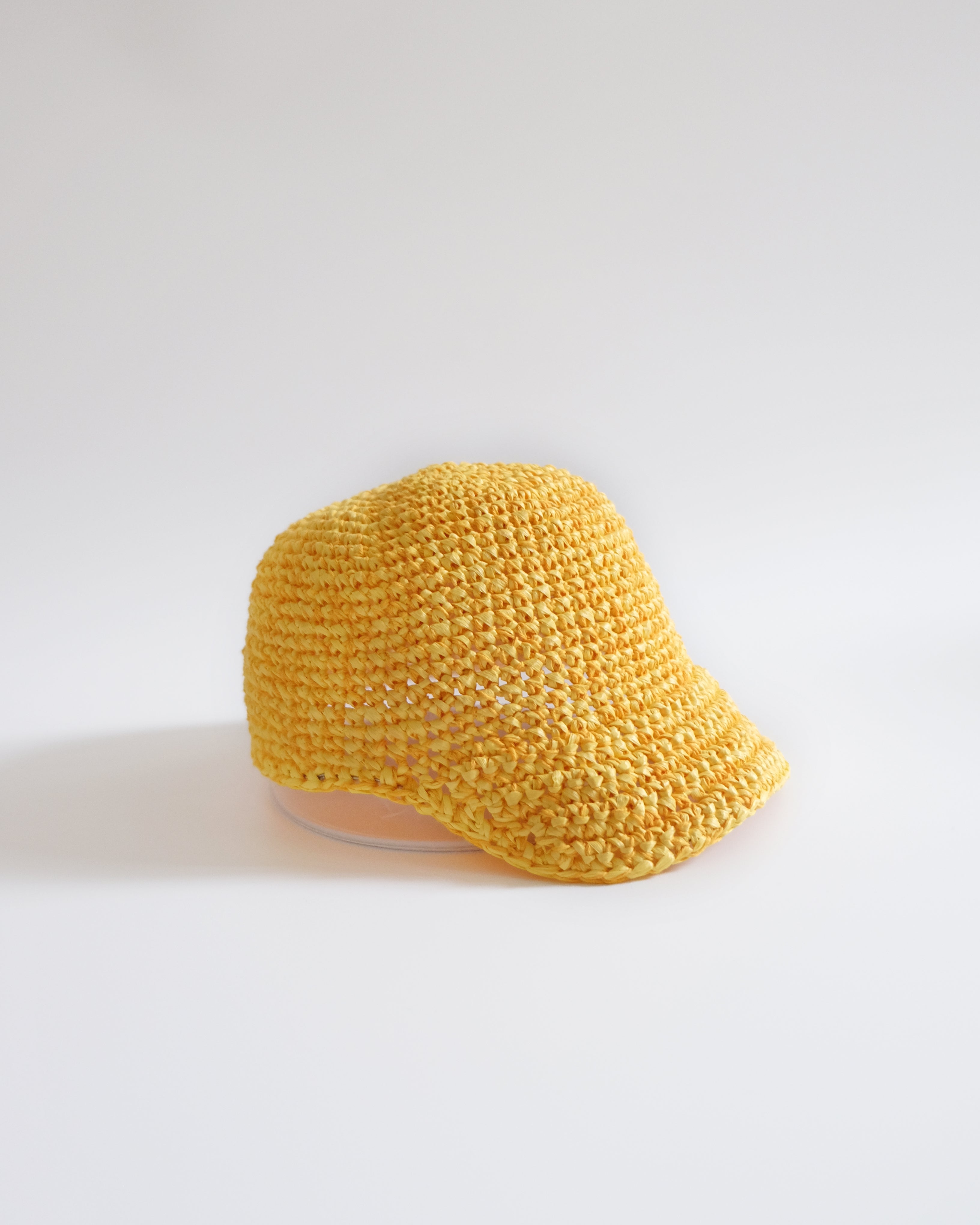 Crochet Baseball Cap - Yellow