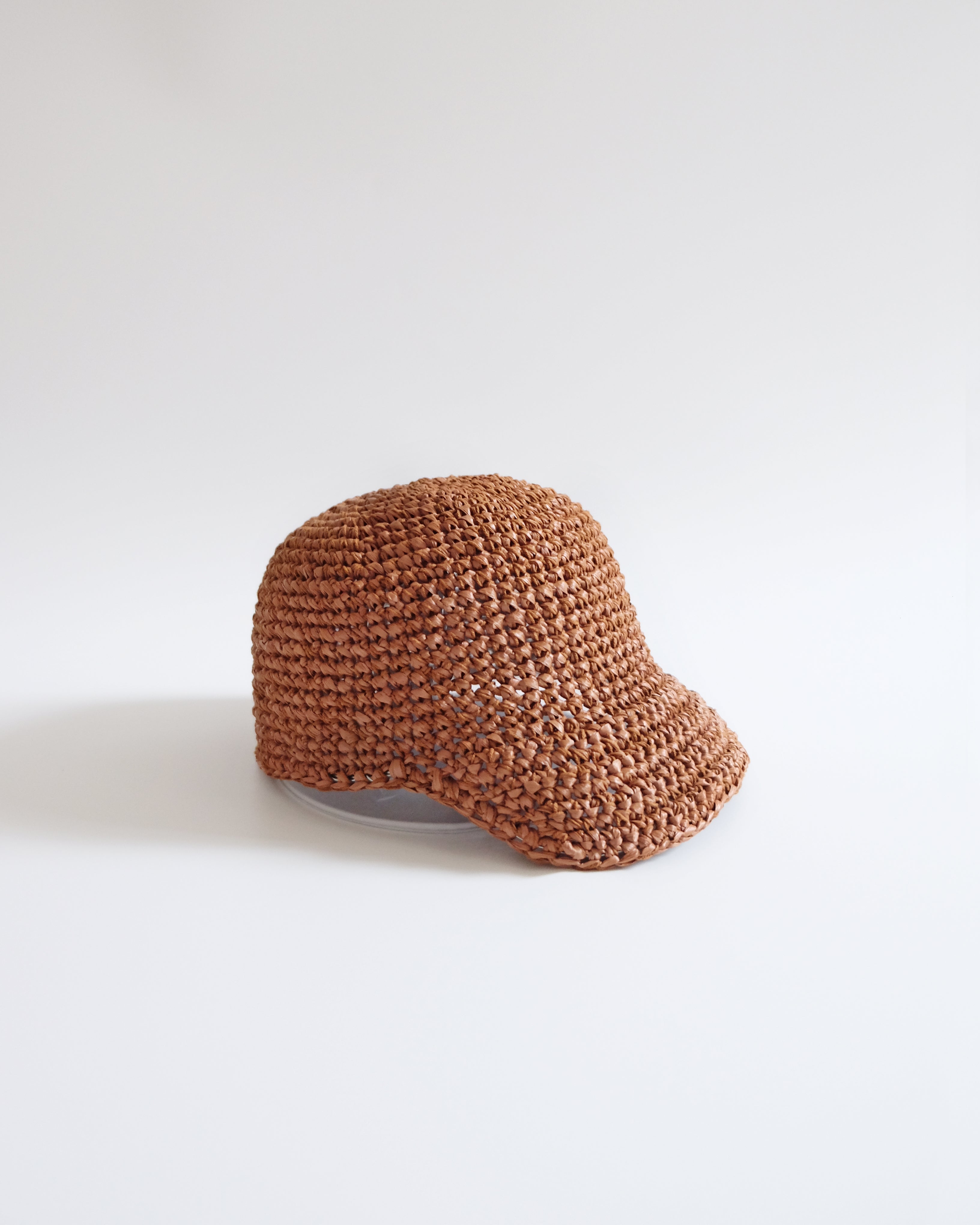 Crochet Baseball Cap - Brown