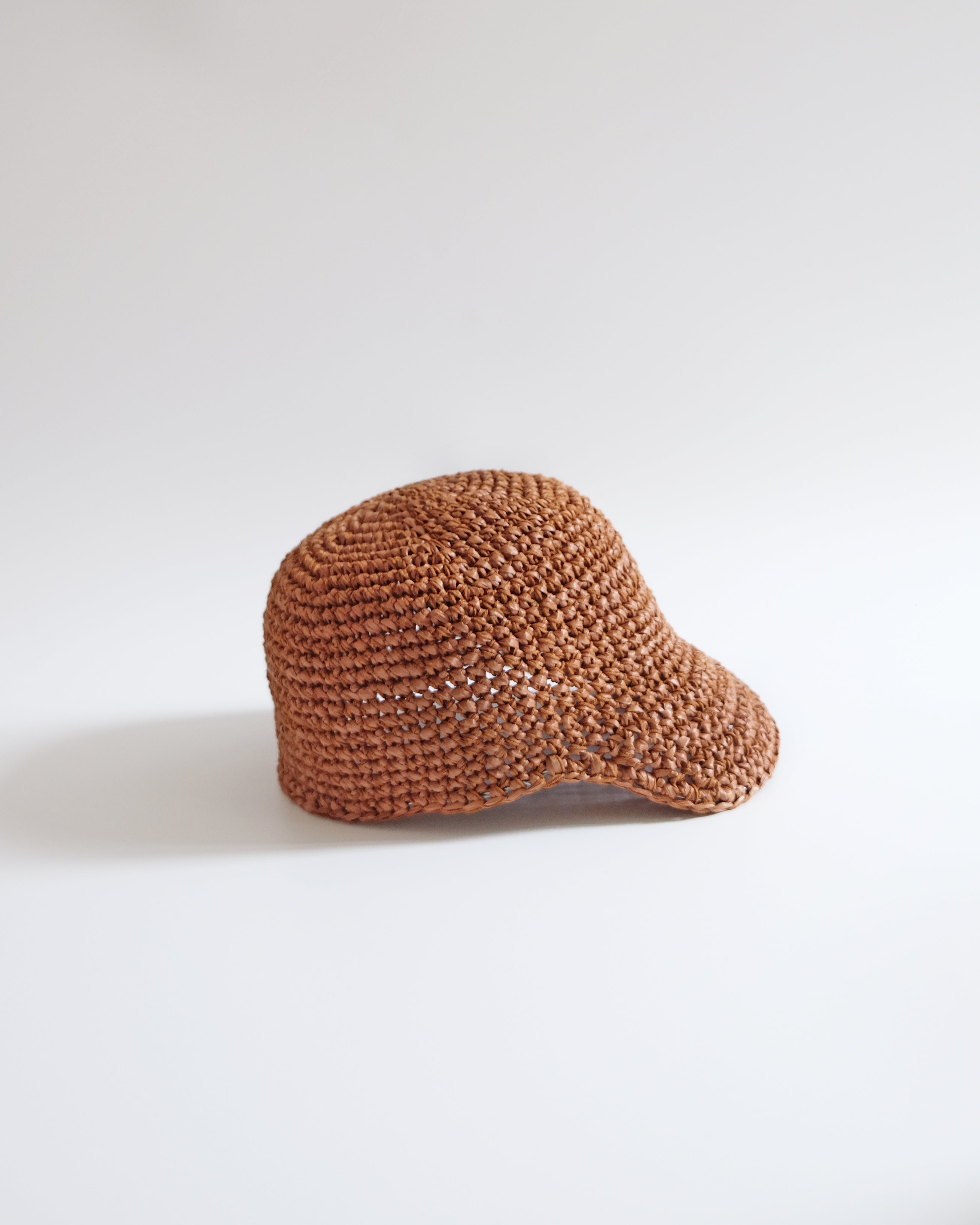 Crochet Baseball Cap - Brown
