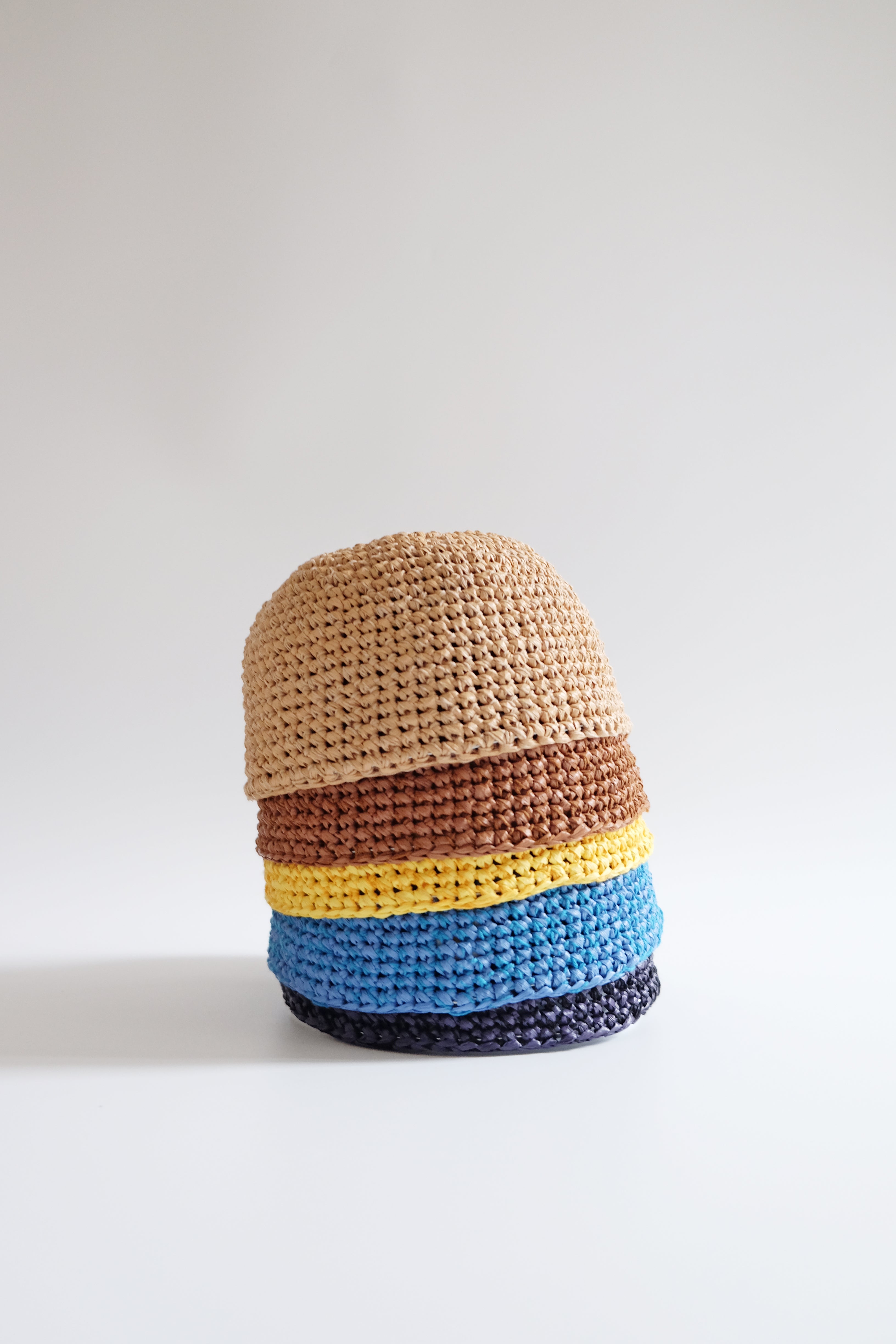 Crochet Baseball Cap - Beige